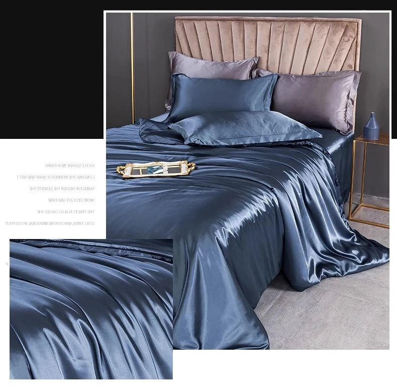 NONECN Silk Bedding Set