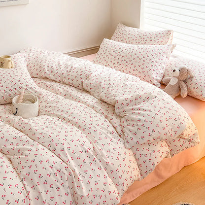 Ins Simple Floral Bedding