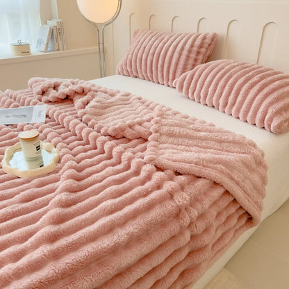 Luxe Collection Ribbed Throw