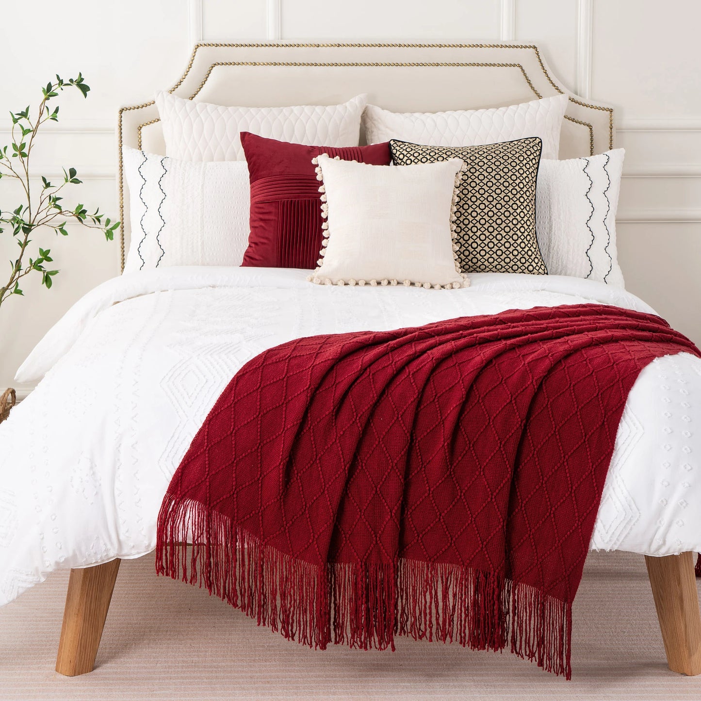 Battilo Plaid Knit Throw