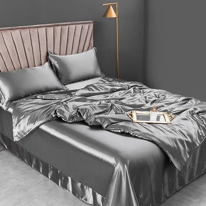 NONECN Silk Bedding Set