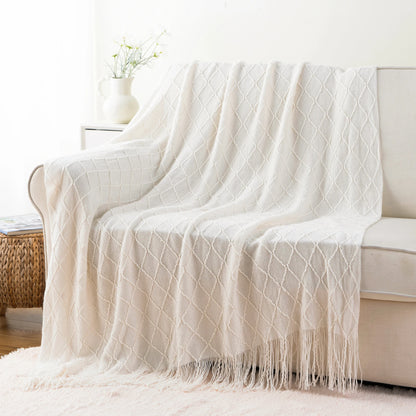 Battilo Plaid Knit Throw