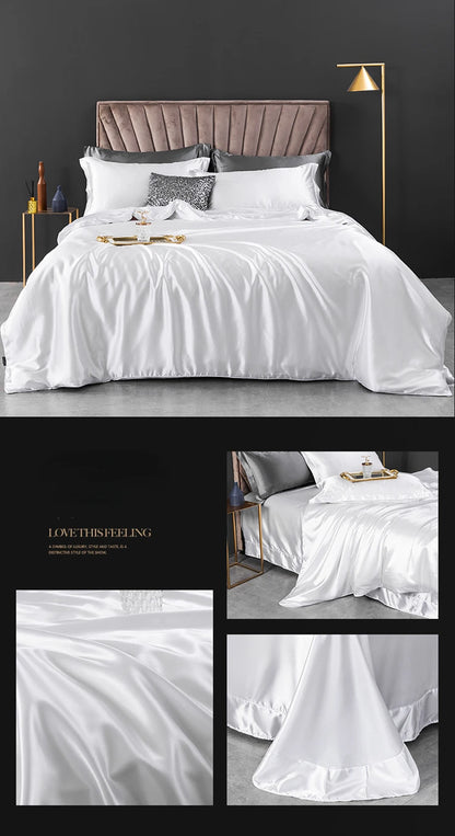 NONECN Silk Bedding Set