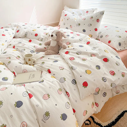 Ins Simple Floral Bedding