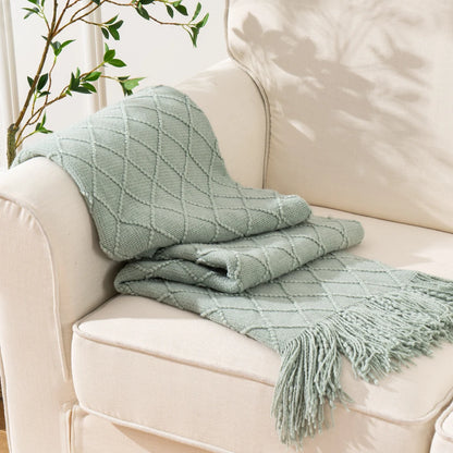 Battilo Plaid Knit Throw