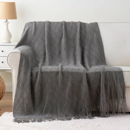 Battilo Plaid Knit Throw