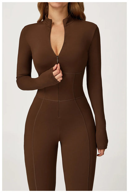 Sculpt Zip Yoga Jumpsuit