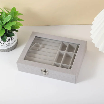 Transparent Velvet Jewelry Box