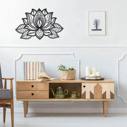 Luxe Steel Lotus Mandala