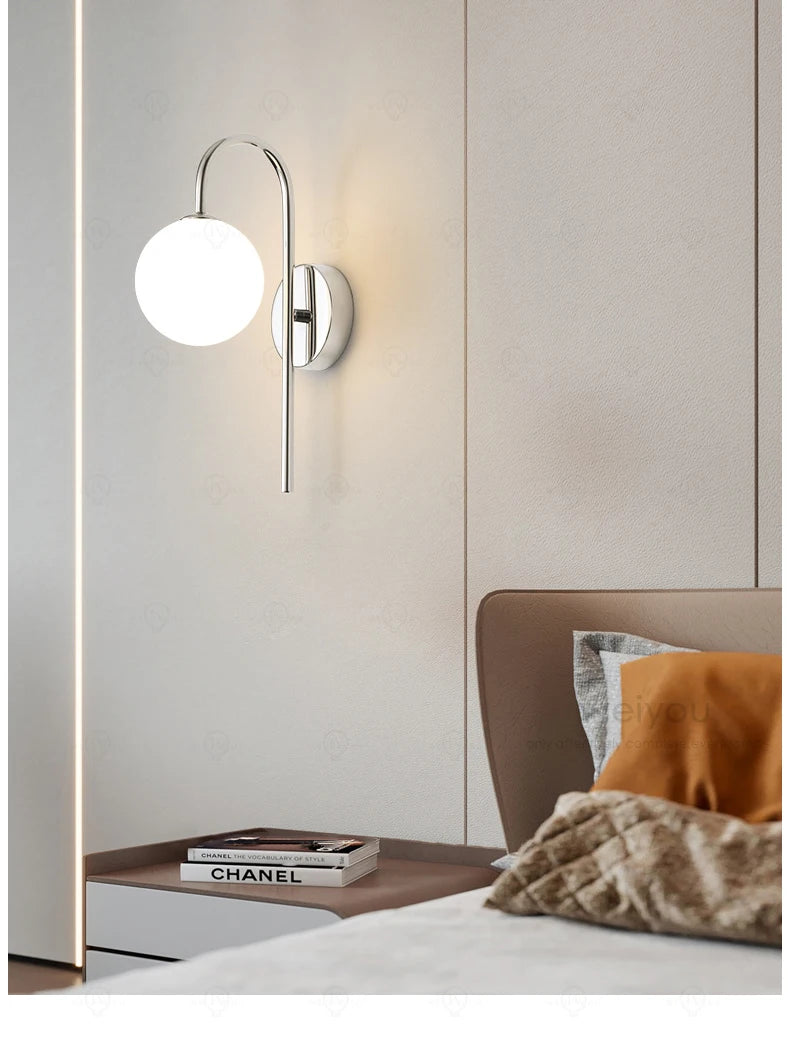 Electroplated Silver Wall Lamp