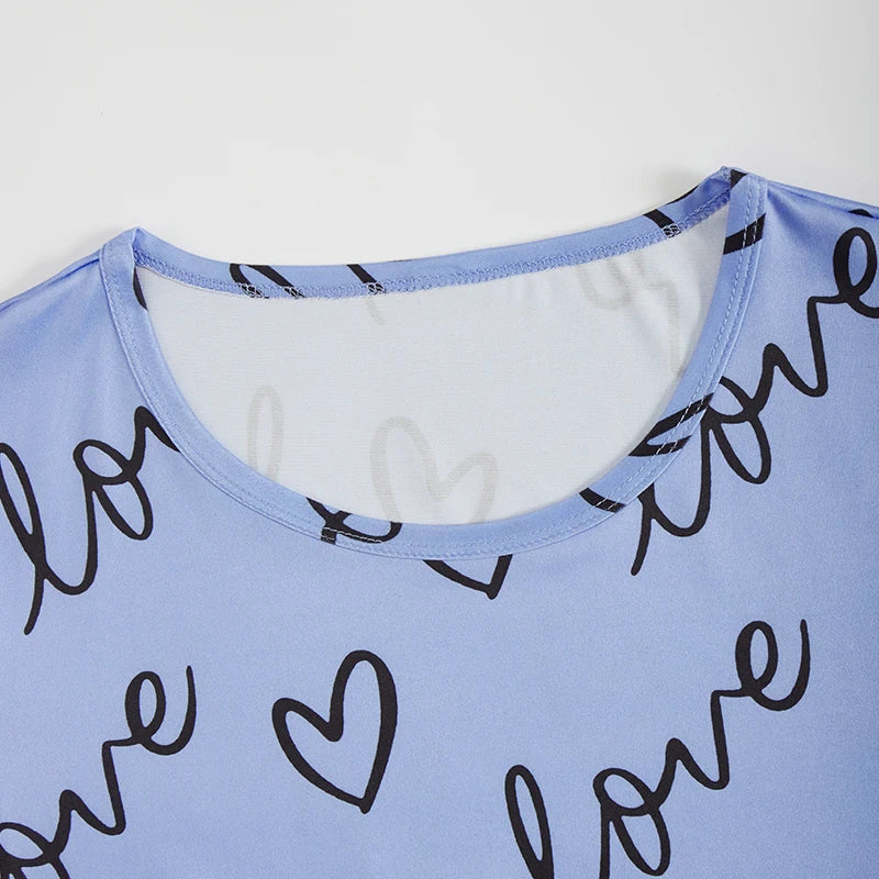 Elegant Short Sleeve Pajama Set