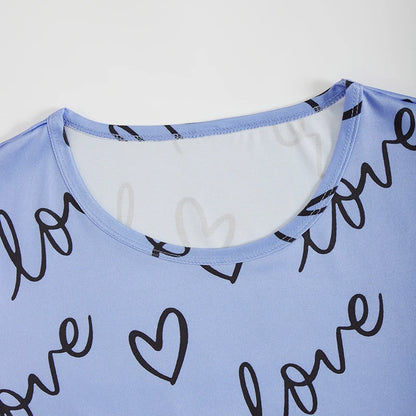 Elegant Short Sleeve Pajama Set