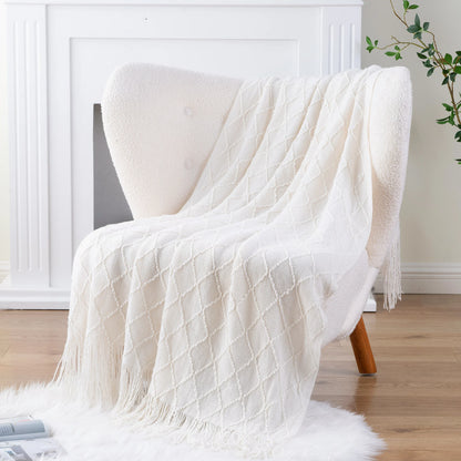 Battilo Plaid Knit Throw