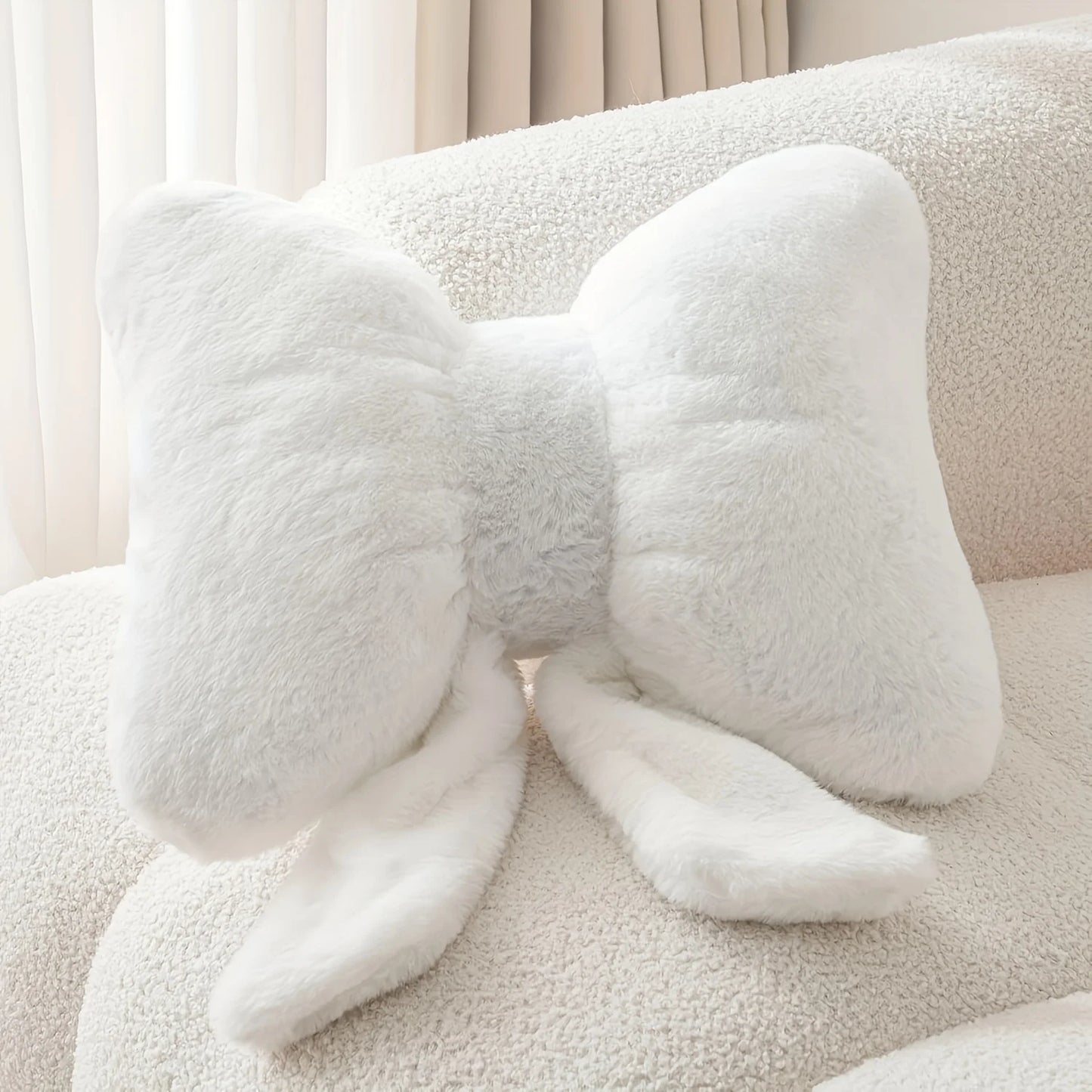 Luxe Polyester Bow Pillow
