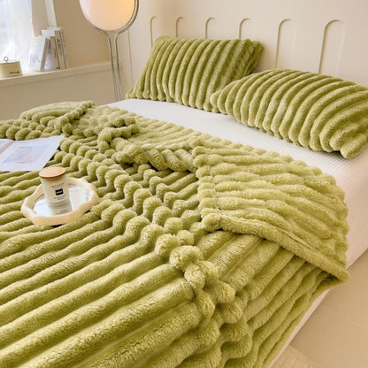Luxe Collection Ribbed Throw
